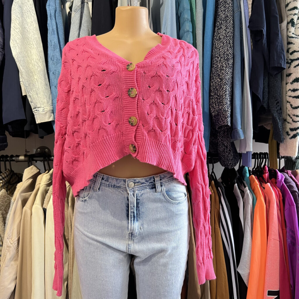 Saco Indian fucsia calado