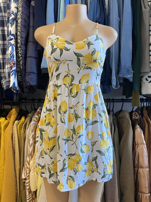 Vestido HyM blanco con limones
