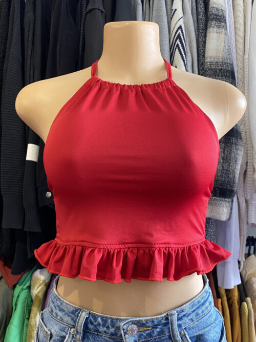 Top AV rojo atado