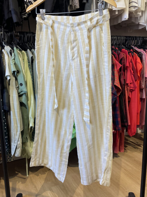 Pantalon Indian blanco con mostaza