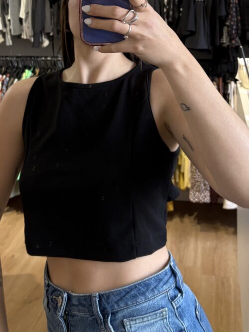 Top Juana Bonita negro
