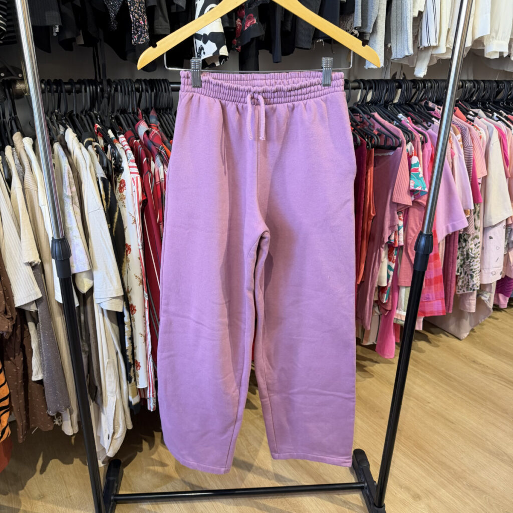 Pantalón de algodón Zara rosado